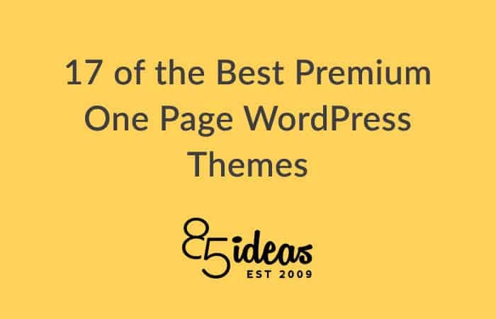 Best premium one page wordpress themes