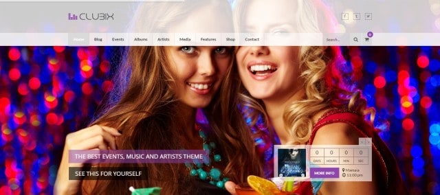 8-Clubix - Nightlife, Music & Events WordPress Theme