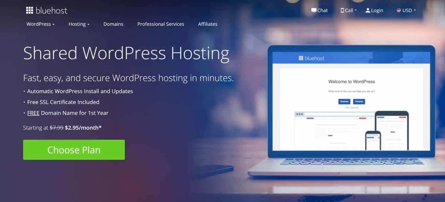 Bluehost-best wordpress hosting