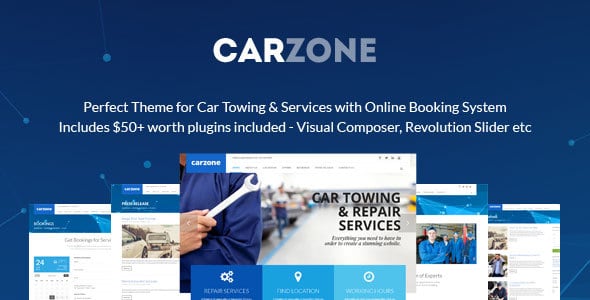 CarZone Auto Towing Repair WordPress Theme