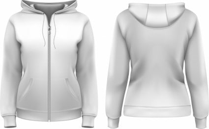 clothes_hoodie_zipper_template_vector