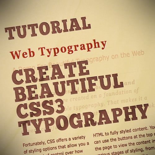 Create Beautiful CSS3 Typography