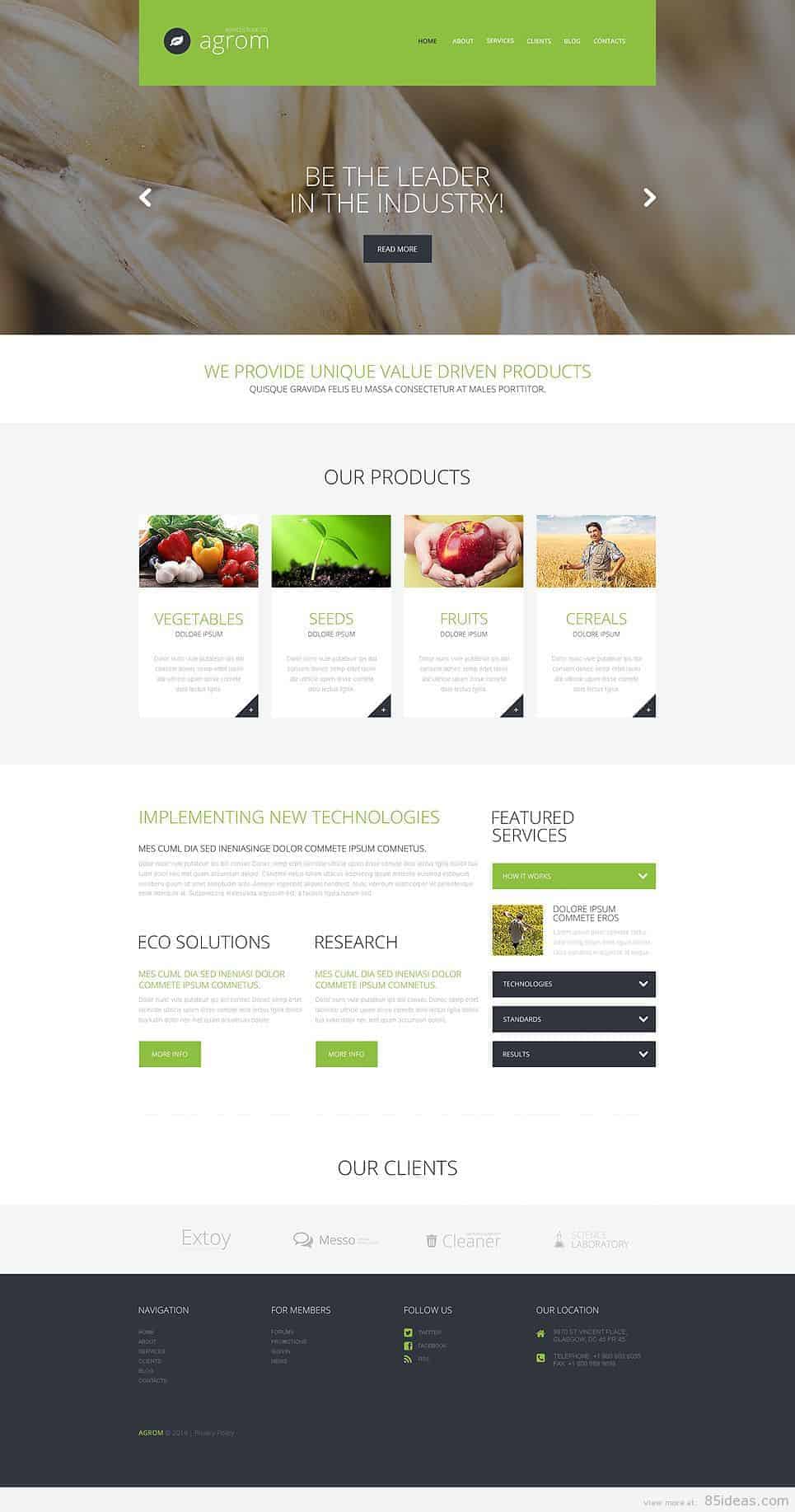 Farmer Dream Service WordPress Theme