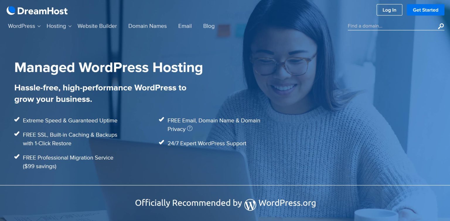 dreamhost is a very fast managed WordPress hosting for websites