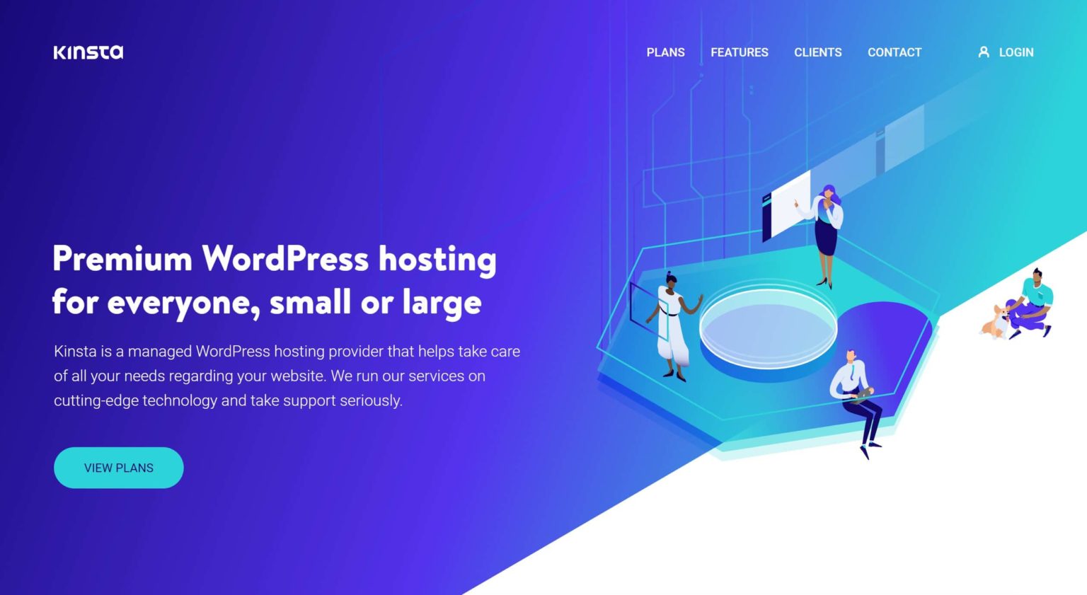 kinsta is a fast managed WordPress hosting for sites