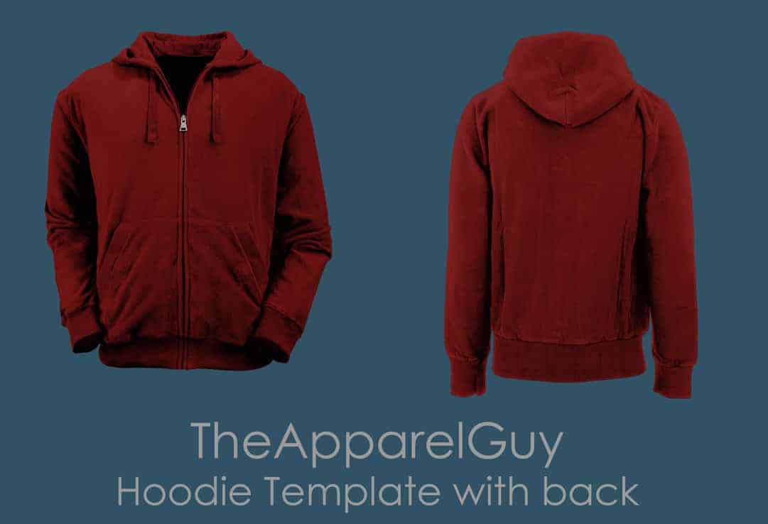 front and back hoodie emplate