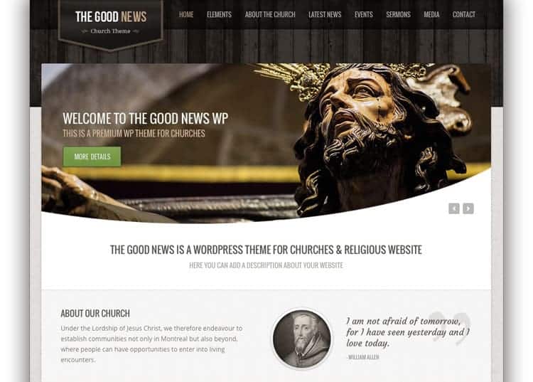 goodnews church wordpress themes