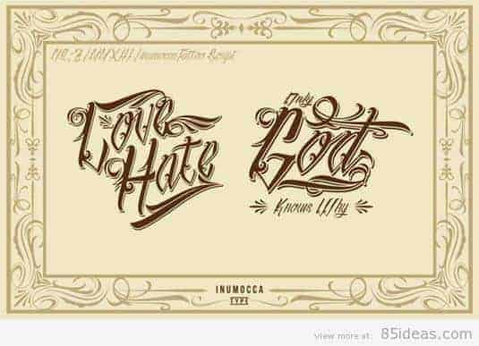 inuTattoo Script tattoo font