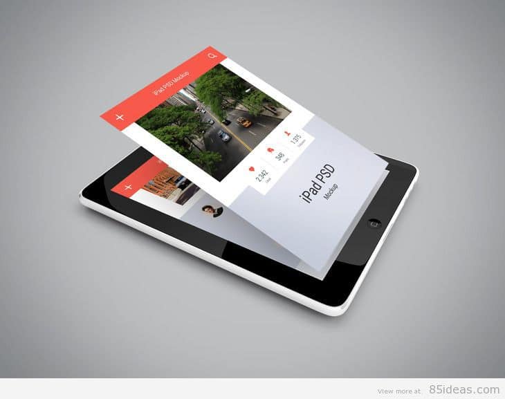 iPad PSD Mockup for app