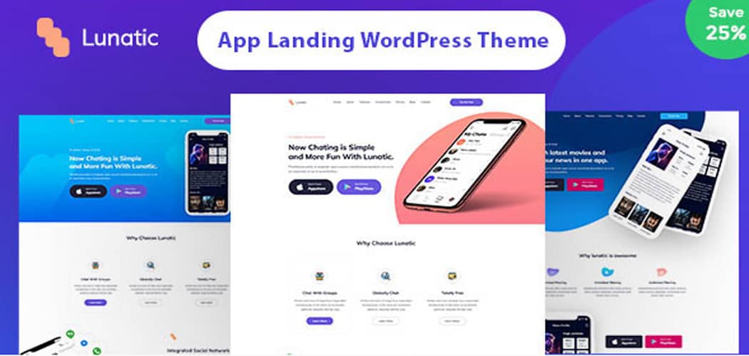 Landing Page WordPress Themes For Apps and Products