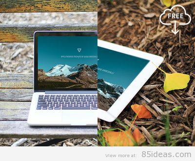 Mac Book Pro Outdoors Mockup