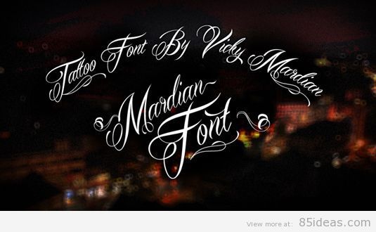 Mardian tattoo font