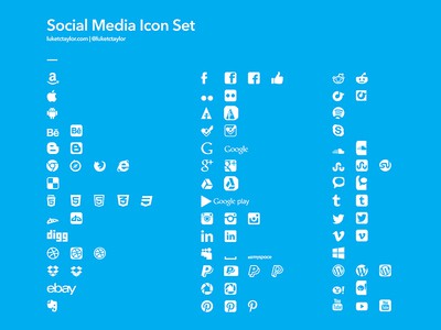 Plain Social Media Icons