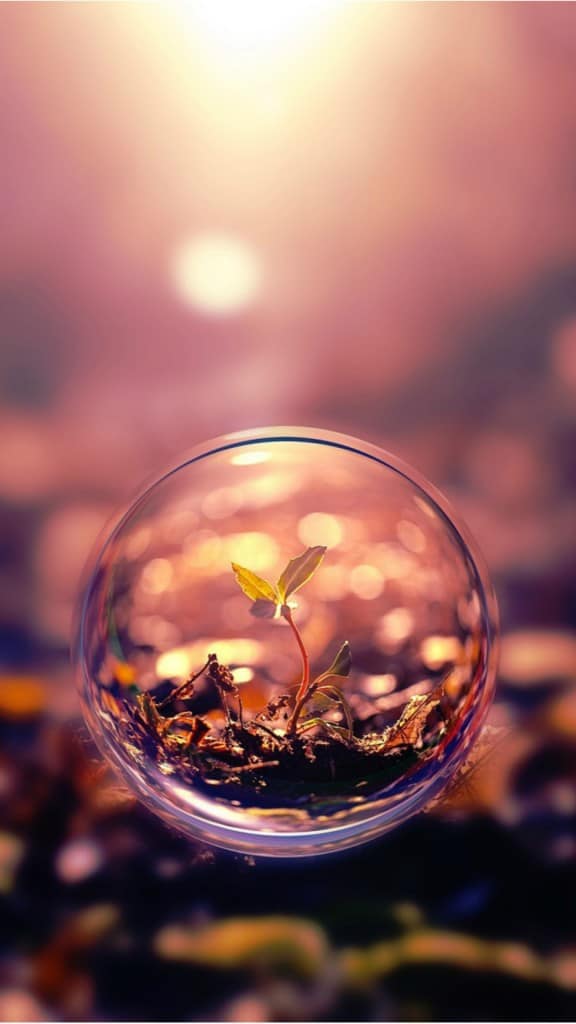 Plant-Water-Bubble-iphone-6-wallpaper