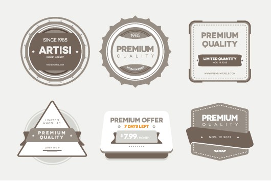 Free Vector PSD Badges