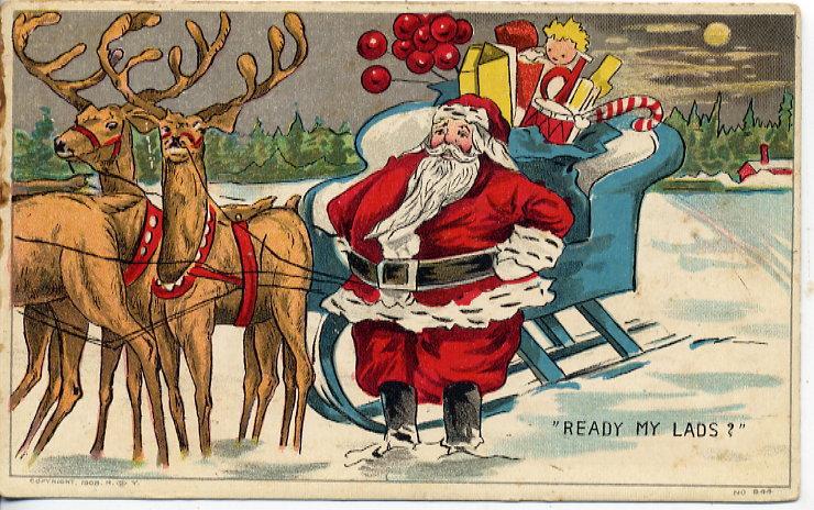 Santa Claus Vintage Free Wallpaper