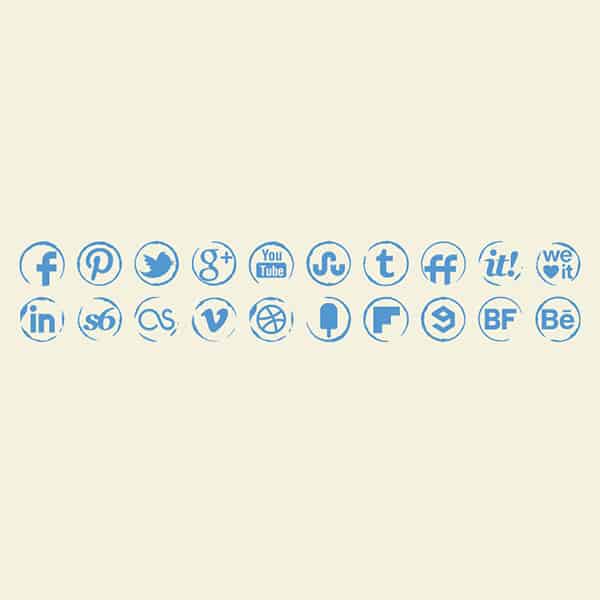 SKETCH VECTOR STAMP ICONS SET