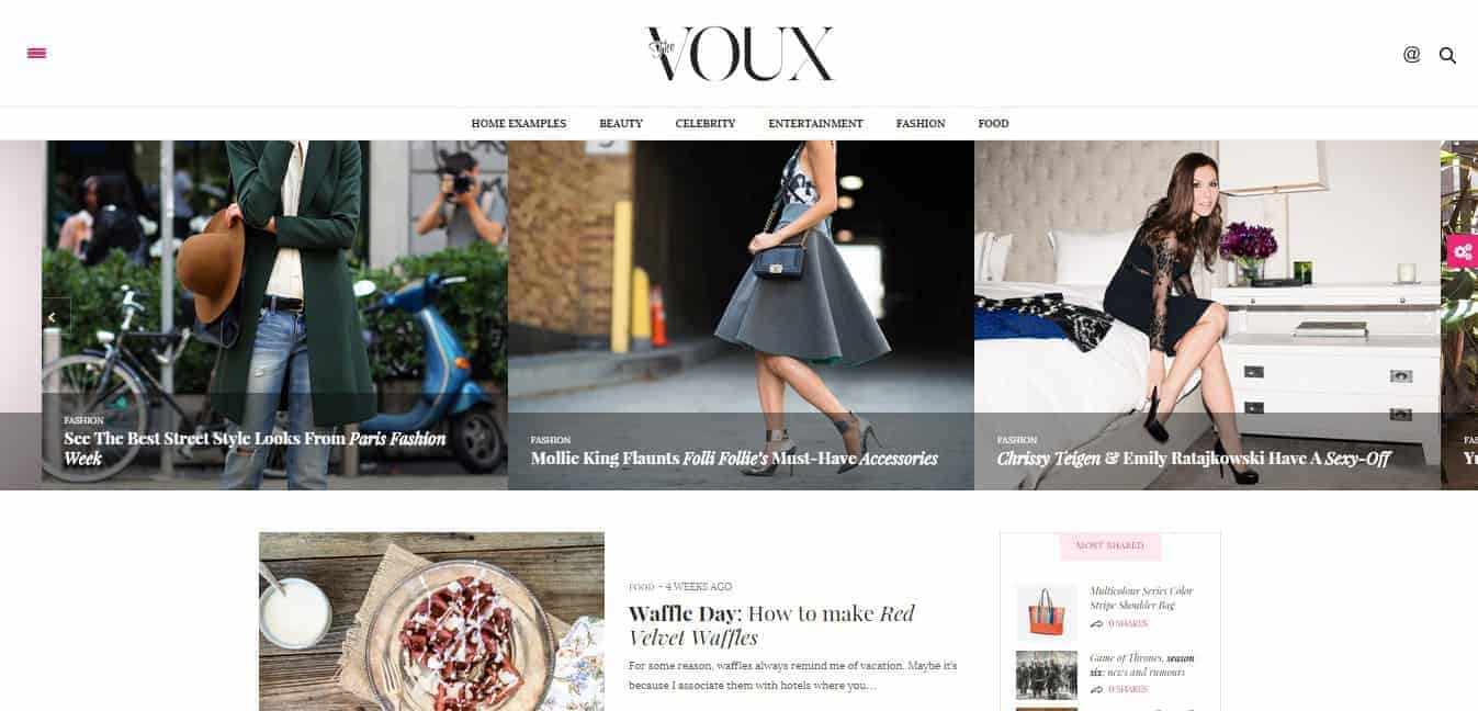 The Voux Comprehensive Magazine Theme