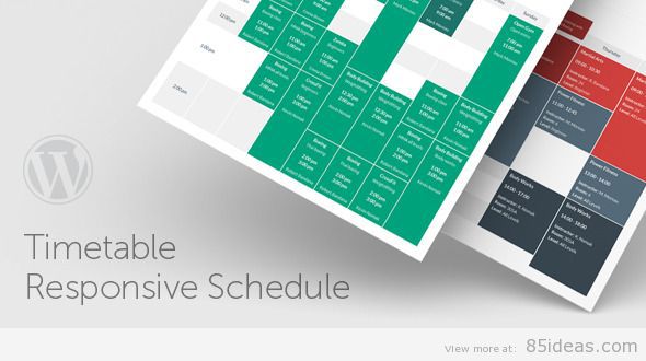 Timetable Schedule For WordPress