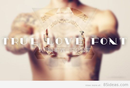 True Love tattoo font