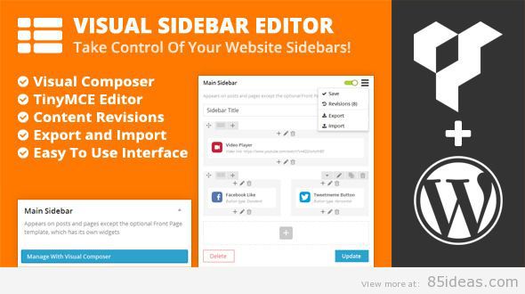 Visual Sidebar Editor for WordPress page builder