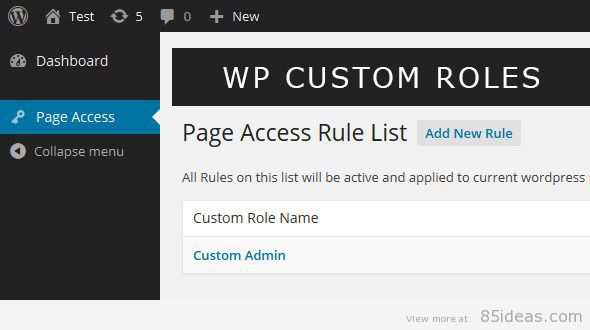 Wordpress Custom Role