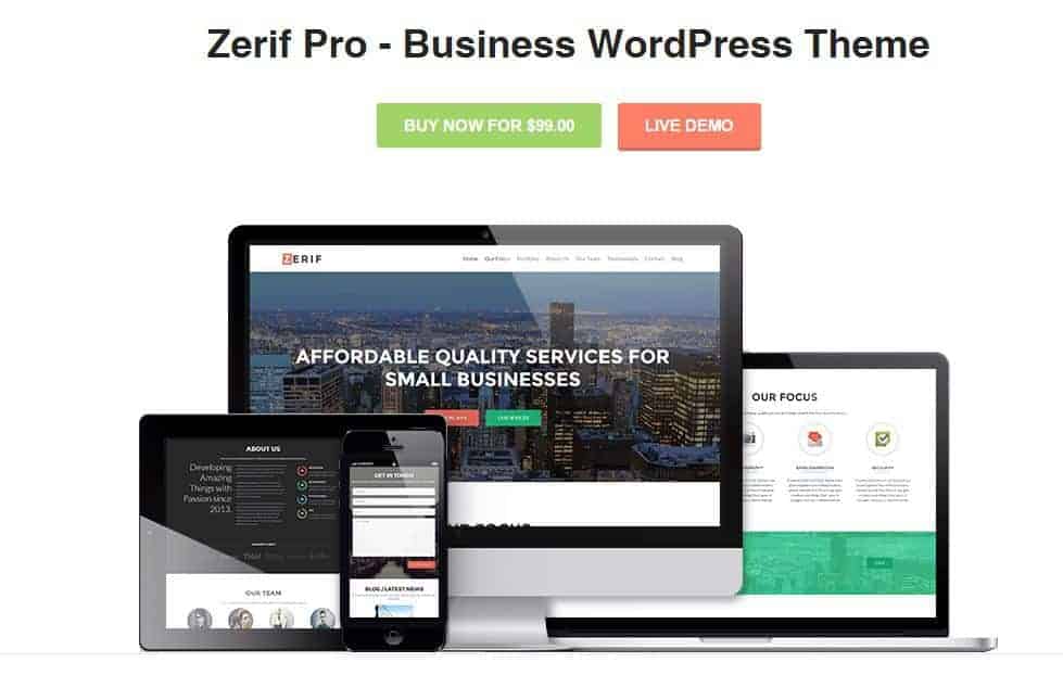 Zerif Pro Business WordPress Theme
