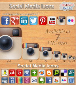 60 social media icons