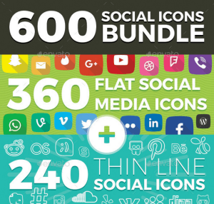 600 social icons