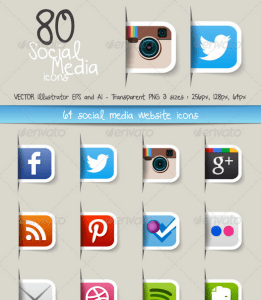 80 social icons