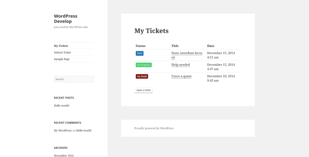 Awesome Support WordPress Ticket Support plugin