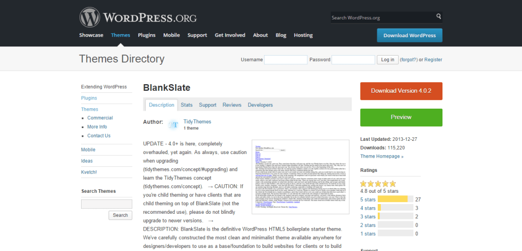 BlankSlate WordPress Themes