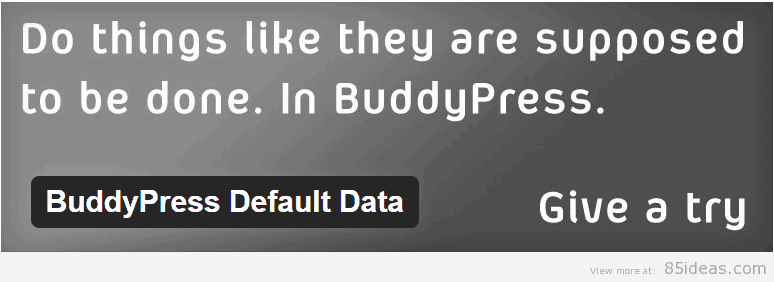 BuddyPress Default Data Plugin