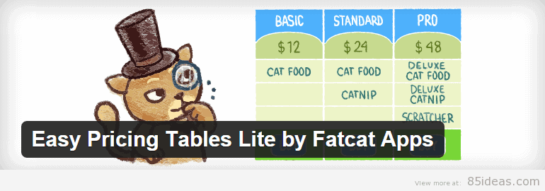 Easy Pricing Tables by Fatcat Apps