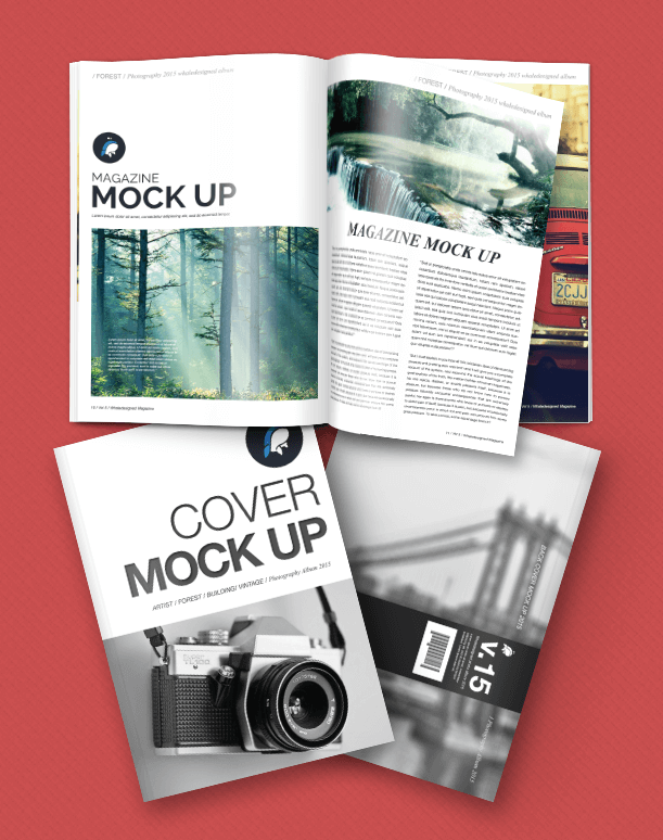 Free magazine and cover template