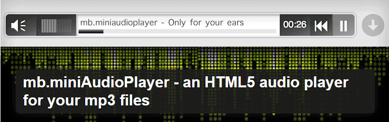 HTML5 audio player for your mp3 files
