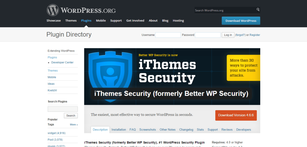 iThemes Security formerly Better WP Security