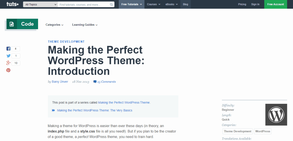Making the Perfect WordPress Theme TutsPlus