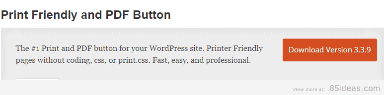 Print Friendly and PDF Button