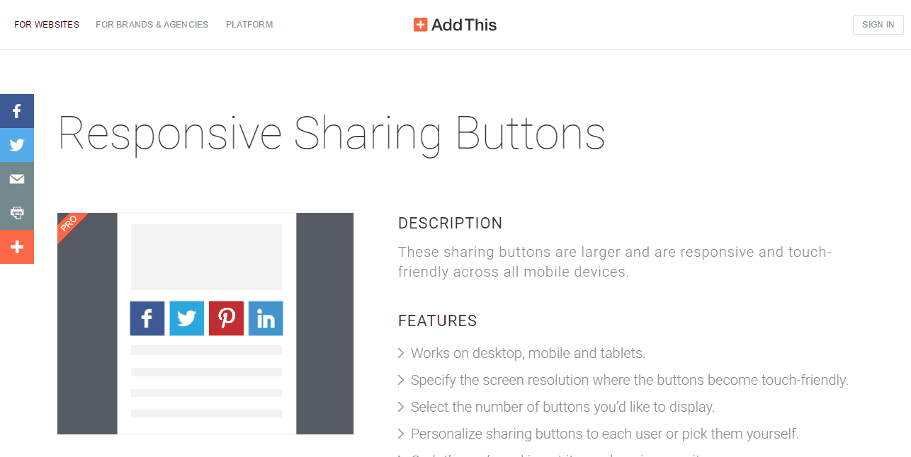 Responsive Sharing Buttons AddThis