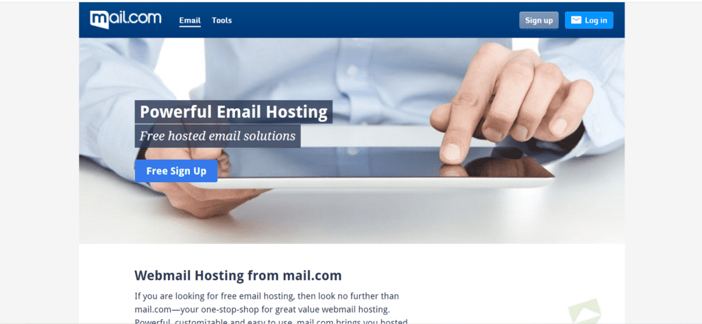 Mail.com email hosting