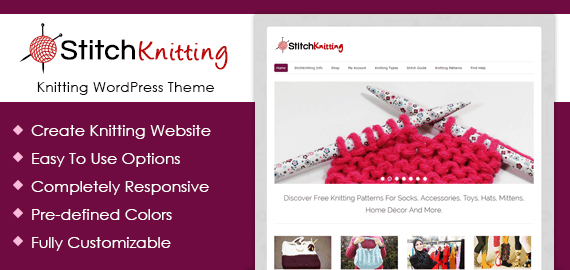 stich knitting - industrial manufacturing WP theme
