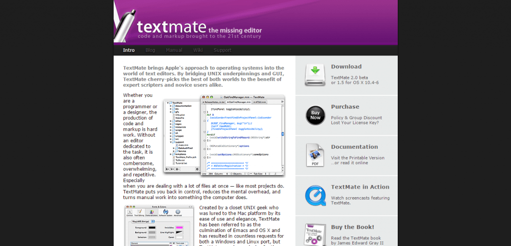 TextMate Editor for Mac OS X