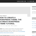 The Ultimate WordPress Theme Tutorial