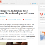 WordPress Theme Development Process