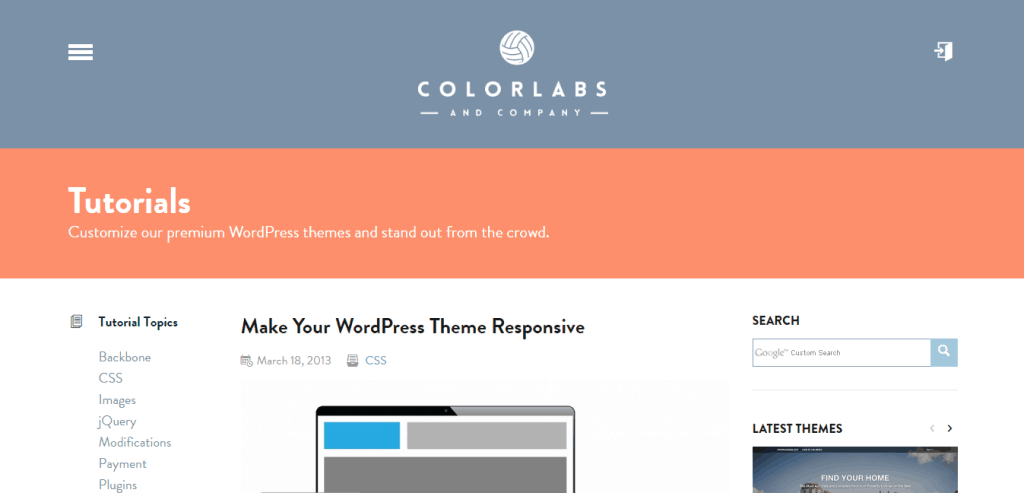 WordPress Theme Responsive Colorlabs Company