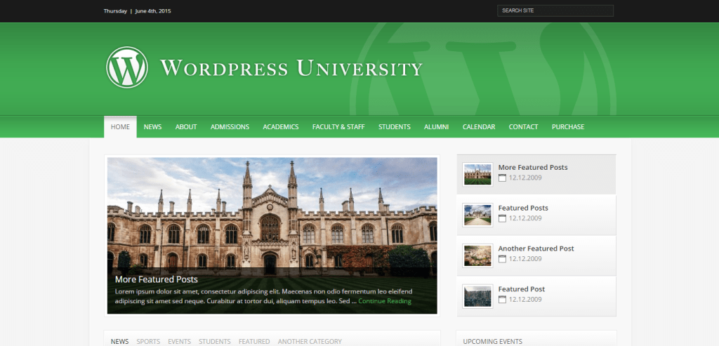 WordPress University Theme
