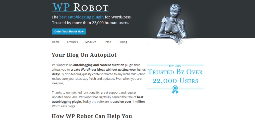 WP Robot Autoblogging Plugin